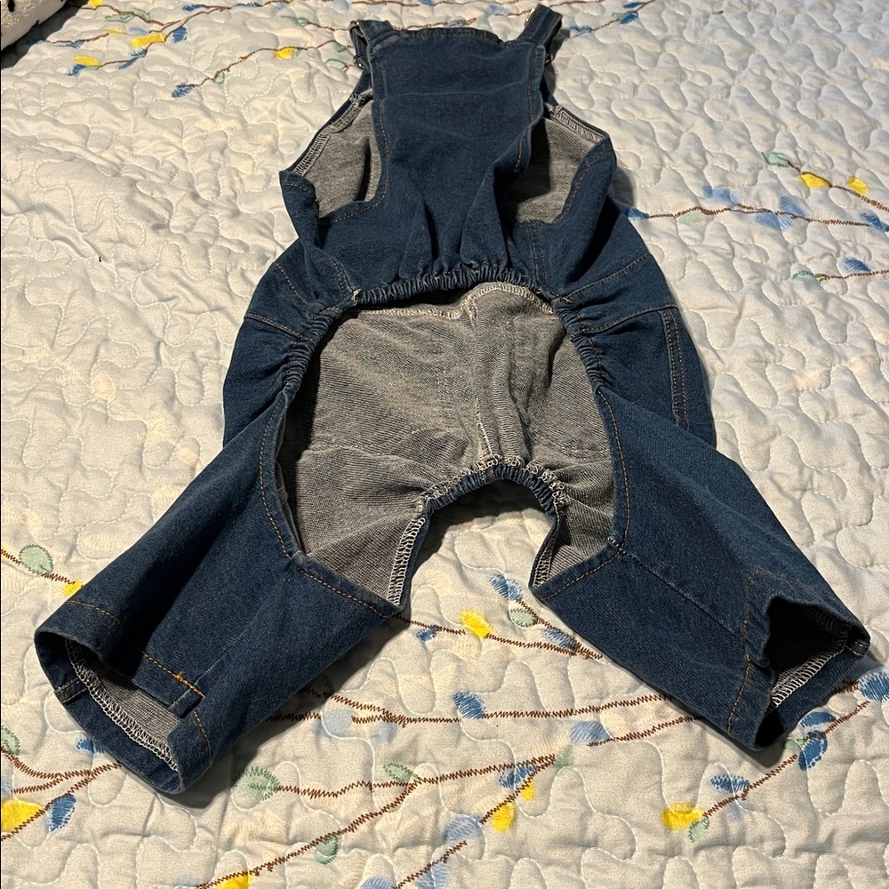 Denim Overalls with Pockets Pet Clothing Outfitters - Picture 4 of 5